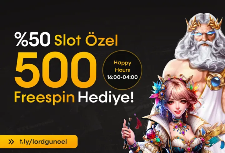 Slot Oyunlarında %50 Freespin Fırsatı! En Fazla 500 Freespin Kazanma Şansı Sizi Bekliyor!