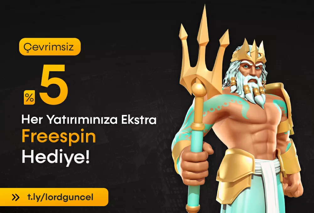 Her Yatırımınıza %5 Çevrimsiz Ekstra Freespin Hediyesi!