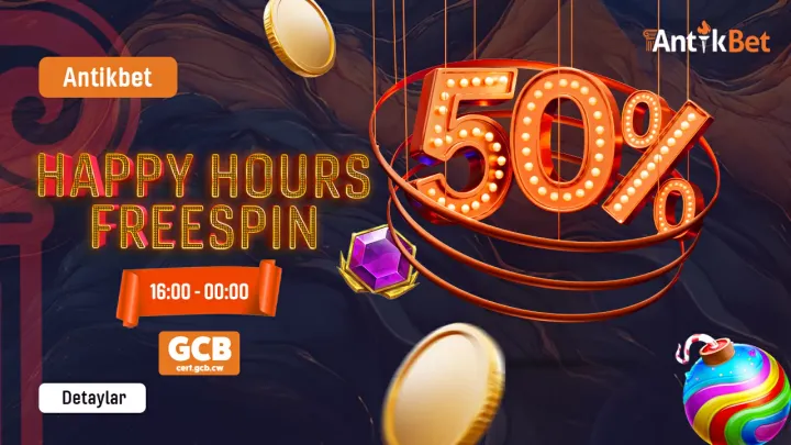 %50 Happy Hours Freespin