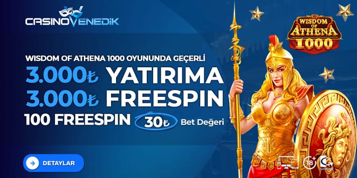 3000 Freespin Wisdom of Athena 1000