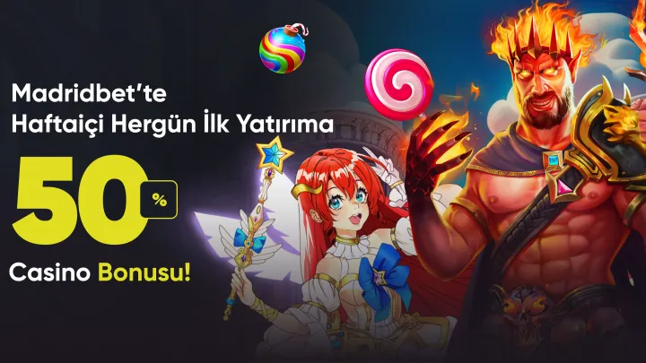 %50 Hafta İçi Bonusu