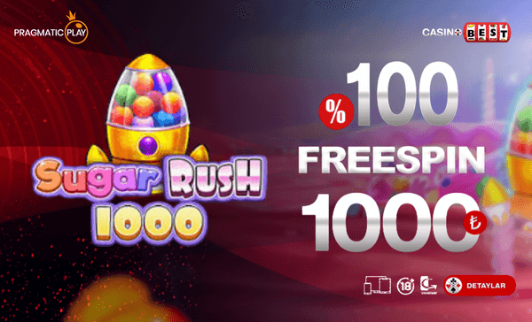 Sugar Rush 1000 %100 1000 TL Free Spin