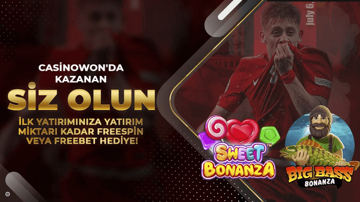 Casinowon'da İlk Yatırımına %100 Freespin Veya Freebet Hediye